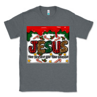 Charcoal Heather jesus the reason for the season Classic Tee - MaliasSmallBusiness