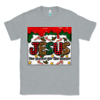 Heather Grey jesus the reason for the season Classic Tee - MaliasSmallBusiness