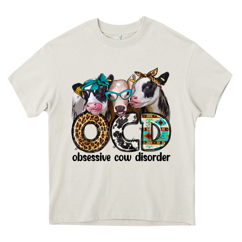 Ocd Obsessive Cow Disorder Heavy Core Tee by Jasminsmagicworld | Teevron