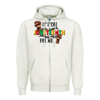 Oatmeal Heather its the juneteenth for me Zipper Hoodie - CowGirlArtShop