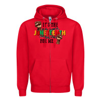 Red its the juneteenth for me Zipper Hoodie - CowGirlArtShop