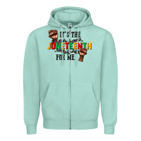 Seafoam its the juneteenth for me Zipper Hoodie - CowGirlArtShop