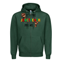 Sports Green its the juneteenth for me Zipper Hoodie - CowGirlArtShop