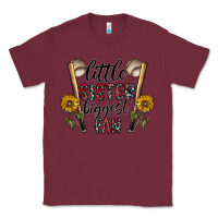 Burgundy little sister biggest fan Classic Tee - CowhideDigitalArt