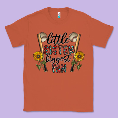 Little Sister Biggest Fan Classic Tee Designed By Cowhidedigitalart