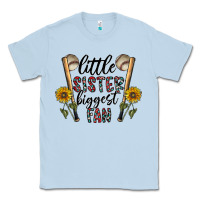 Dusty Blue little sister biggest fan Classic Tee - CowhideDigitalArt