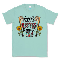 Seafoam little sister biggest fan Classic Tee - CowhideDigitalArt