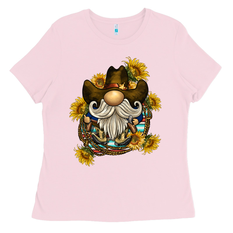 Cowboy Gnome Sunflower Rope Ladies Tee by BarkalooDesign | Teevron