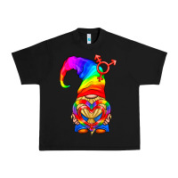 Black LGBTQ+ Pride Gnome With Heart Balloon Urban Heavy Tee - BundleAndBundleShop