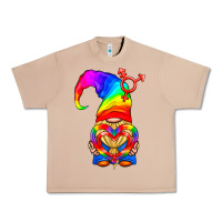 Burro LGBTQ+ Pride Gnome With Heart Balloon Urban Heavy Tee - BundleAndBundleShop