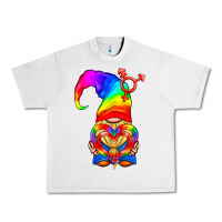 Lunar Rock LGBTQ+ Pride Gnome With Heart Balloon Urban Heavy Tee - BundleAndBundleShop