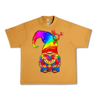 Peanut Butter LGBTQ+ Pride Gnome With Heart Balloon Urban Heavy Tee - BundleAndBundleShop