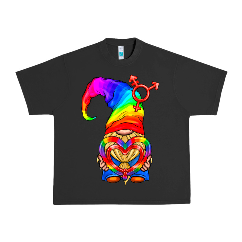Lgbtq+ Pride Gnome With Heart Balloon Urban Heavy Tee by BundleAndBundleShop | Teevron