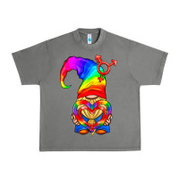 Tornado LGBTQ+ Pride Gnome With Heart Balloon Urban Heavy Tee - BundleAndBundleShop