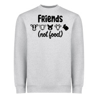Heather Grey Friends not Food Heavyweight Sweatshirt - Bettercallsaul
