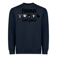 Navy Friends not Food Heavyweight Sweatshirt - Bettercallsaul