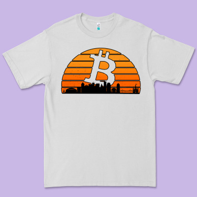 Bitcoin New Orleans Retro Sunset Premium Tee Designed By Jasminsmagicworld