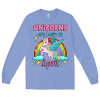 Colony Blue unicorns are born in april Long Sleeve Tee - Jasminsmagicworld