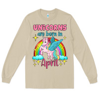 Mushroom unicorns are born in april Long Sleeve Tee - Jasminsmagicworld