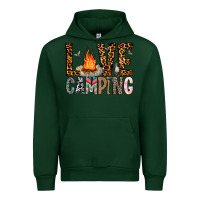 Forest Green Love Camping Urban Hoodie - CowhideDigitalArt