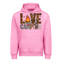Fuchsia Pink Love Camping Urban Hoodie - CowhideDigitalArt