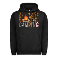 Pigment Black Love Camping Urban Hoodie - CowhideDigitalArt
