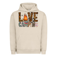 Pigment French Oak Love Camping Urban Hoodie - CowhideDigitalArt