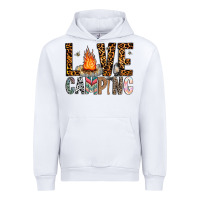 White Love Camping Urban Hoodie - CowhideDigitalArt