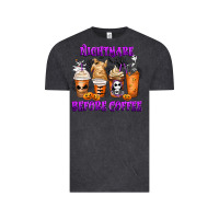 Vintage Black Nightmare Before Coffee Cups Vintage Tee - MaliasSmallBusiness