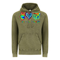 Vintage Olive Peace Love Hairstylist Vintage Hoodie - Jasminsmagicworld