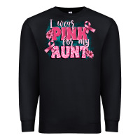 Black i wear pink for my aunt Premium Sweatshirt - FaDigitalArtStudio