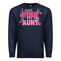 Navy i wear pink for my aunt Premium Sweatshirt - FaDigitalArtStudio