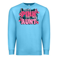 Ocean Blue i wear pink for my aunt Premium Sweatshirt - FaDigitalArtStudio