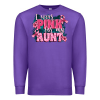 Purple i wear pink for my aunt Premium Sweatshirt - FaDigitalArtStudio
