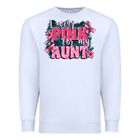 White i wear pink for my aunt Premium Sweatshirt - FaDigitalArtStudio