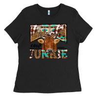Black cow junkie Ladies Tee - NancyCooperArtShop