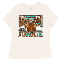 Bone cow junkie Ladies Tee - NancyCooperArtShop