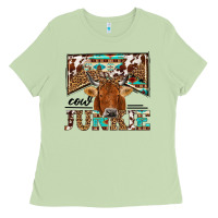 Matcha cow junkie Ladies Tee - NancyCooperArtShop