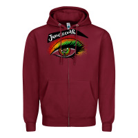 Burgundy juneteenth eyelash cowgirl Zipper Hoodie - CowGirlArtShop