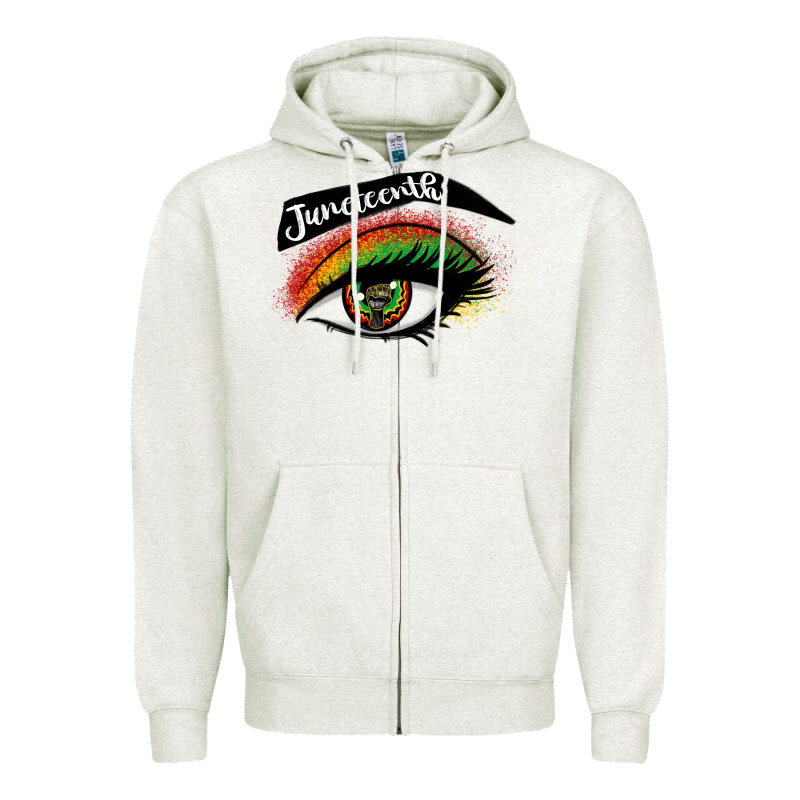 Juneteenth Eyelash Cowgirl Zipper Hoodie by CowGirlArtShop | Teevron