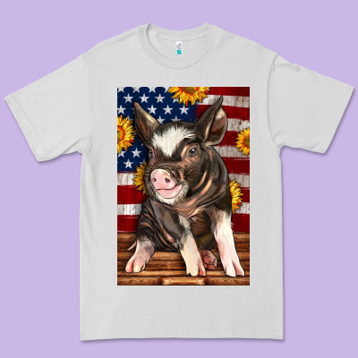 Western American Pig Premium Tee Designed By Lillyallendesigns