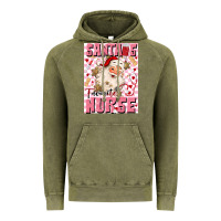 Vintage Olive santas favorite nurse Vintage Hoodie - MaliasSmallBusiness