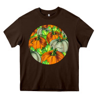 Chocolate Brown Fall Rounded Heavy Core Tee - LillyAllenDesigns