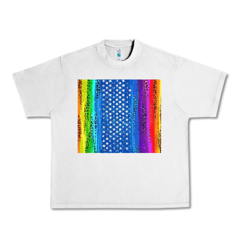 Lgbtq+ Pride American Flag Tumbler Urban Heavy Tee by BundleAndBundleShop | Teevron