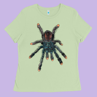 Pink Toe Tarantula Ladies Tee Designed By Lillyallendesigns