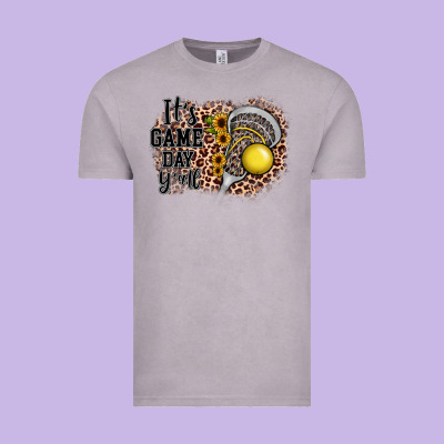 It's Game Day Y'all Lacrosse Vintage Tee Designed By Jahusdesignshop