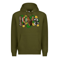 Army Green Western love St. Patrick's Day Premium Hoodie - CowGirlArtShop