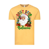 Vintage Mustard Don't stop believin' Vintage Tee - NancyCooperArtShop