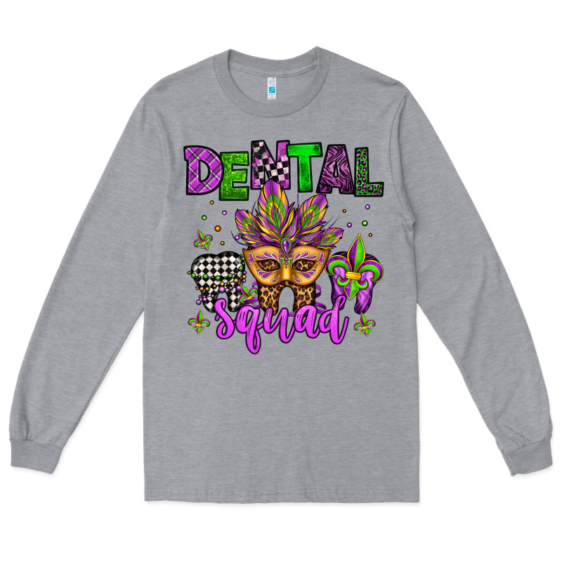 Dental Squad Mardi Gras Teeth Long Sleeve Tee by Jasminsmagicworld | Teevron