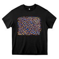 Black leopard with navy blue glitter Heavy Core Tee - Artiststas